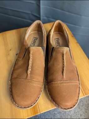 Born Men's Tan Leather Slip-On Casual Shoes